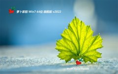 新萝卜家园win7最新64位汉化超速版v2022.06